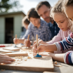 Chantiers familiaux : quand les enfants deviennent apprentis artisans
