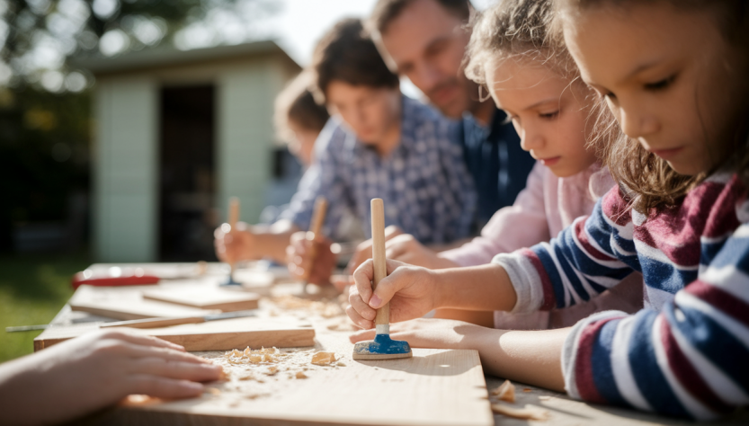 Chantiers familiaux : quand les enfants deviennent apprentis artisans