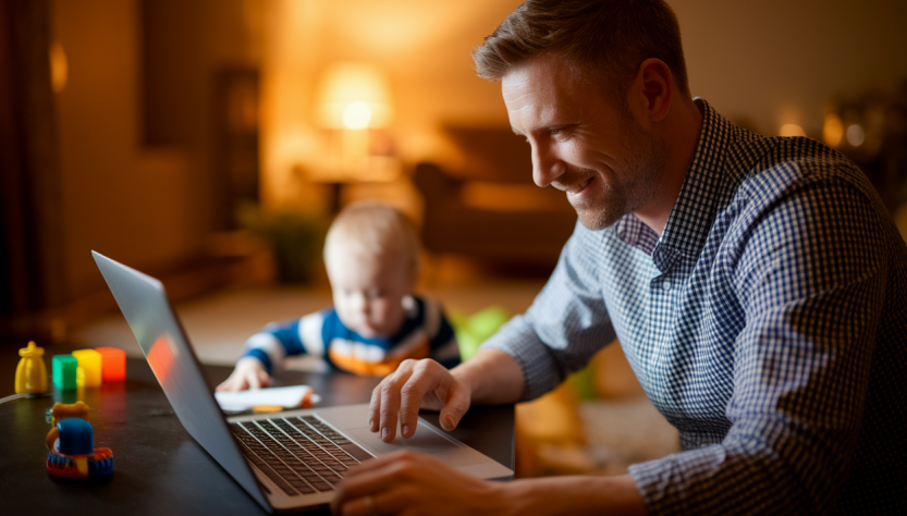 Le défi du télétravail avec des enfants : solutions pratiques pour les papas