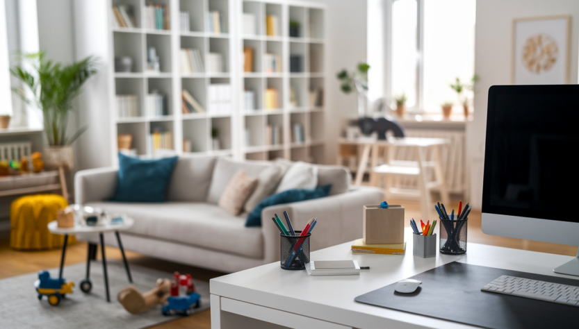 Créer un espace bureau familial quand on télétravaille