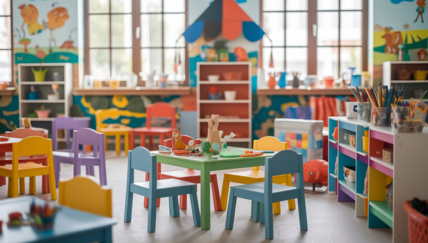 Décoration intérieure qui stimule la créativité des enfants