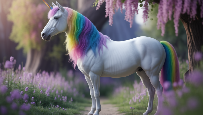 licorne-magique-foret-luxuriante-criniere